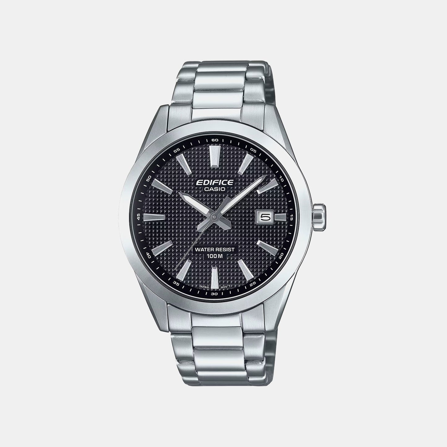 Edifice Men Quartz Black Dial Analog Stainless Steel Watch ED683