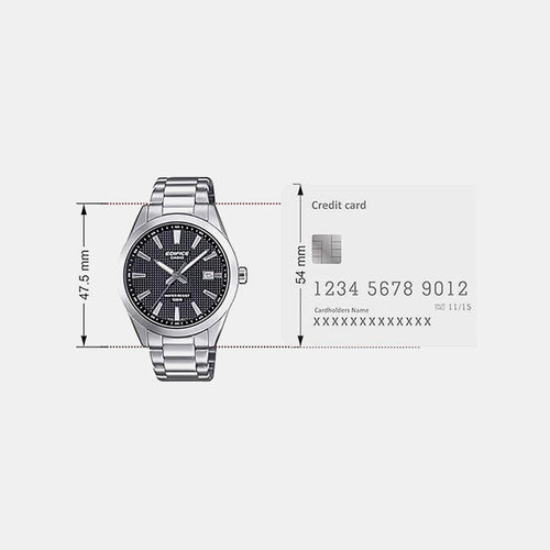 Edifice Men Quartz Black Dial Analog Stainless Steel Watch ED683