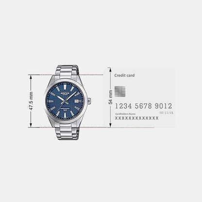 Edifice Men Quartz Blue Dial Analog Stainless Steel Watch ED684