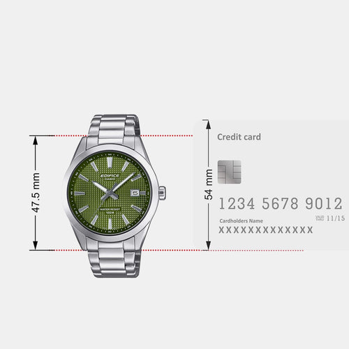 Edifice Men Quartz Green Dial Analog Stainless Steel Watch ED685
