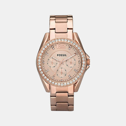 Riley Women Quartz Pink Dial Chronograph Stainless Steel Watch ES2811
