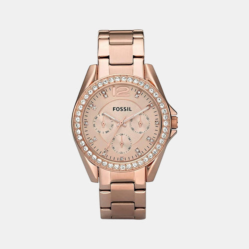 Riley Women Quartz Pink Dial Chronograph Stainless Steel Watch ES2811