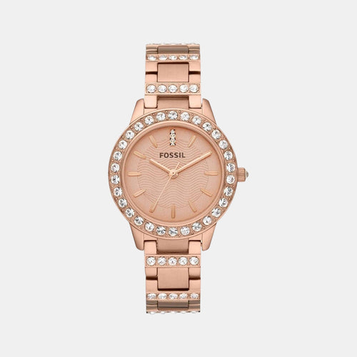 Jesse Women Quartz Pink Dial Analog Stainless Steel Watch ES3020I