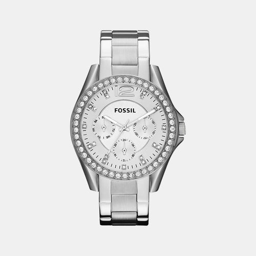 Riley Women Quartz Silver Dial Chronograph Stainless Steel Watch ES3202