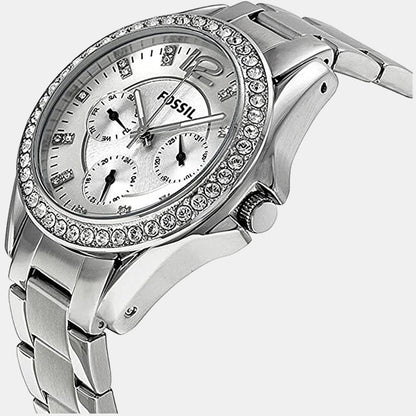 Riley Women Quartz Silver Dial Chronograph Stainless Steel Watch ES3202