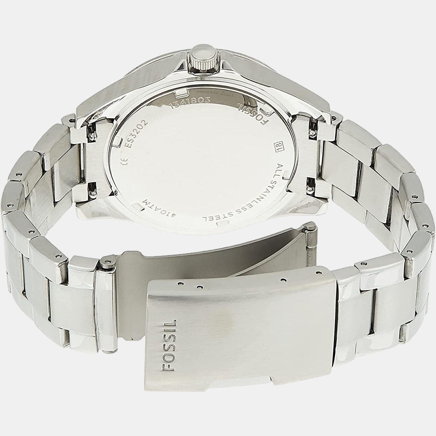Riley Women Quartz Silver Dial Chronograph Stainless Steel Watch ES3202