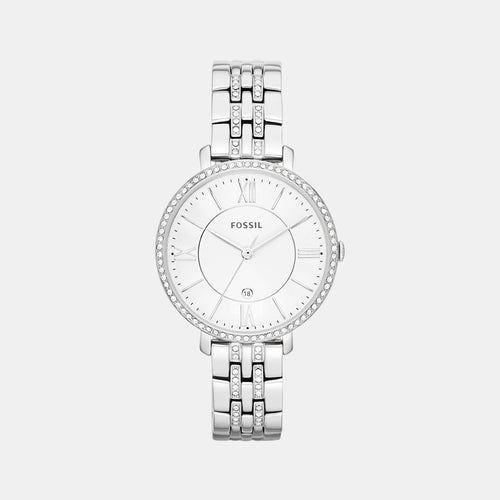 Jacqueline Women Quartz Silver Dial Analog Stainless Steel Watch ES3545