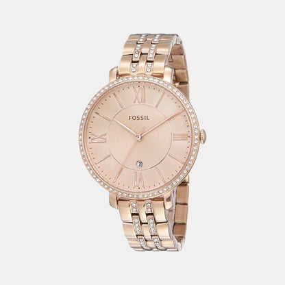 Women Quartz Rose Gold Dial Analog Stainless Steel Watch ES3546I