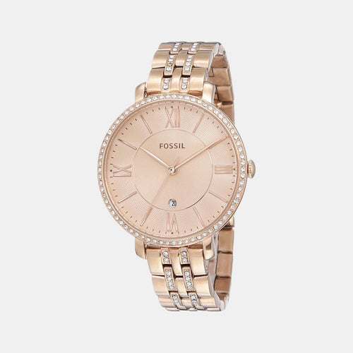 Women Quartz Rose Gold Dial Analog Stainless Steel Watch ES3546I