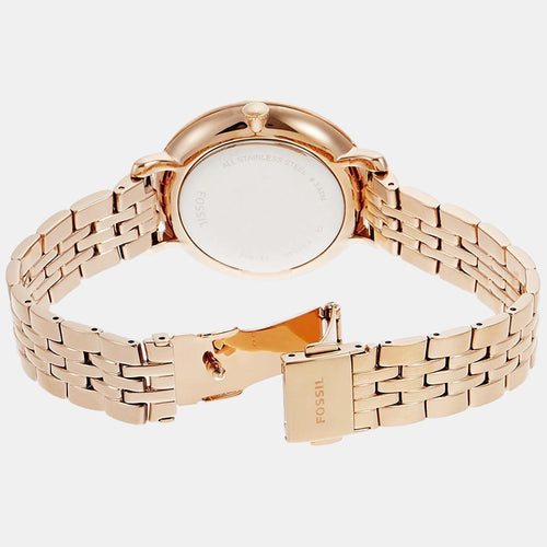 Jacqueline Women Quartz Rose Gold Dial Analog Stainless Steel Watch ES3546