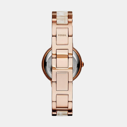 Virginia Women Quartz Mother Of Pearl Dial Analog Stainless Steel Watch ES3716