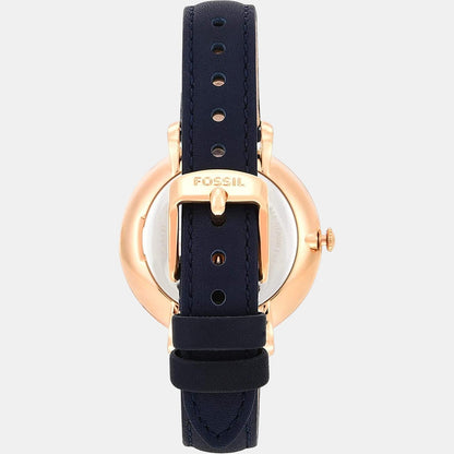 Jacqueline Women Quartz Silver Dial Analog Leather Watch ES3843I