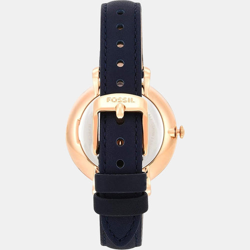 Jacqueline Women Quartz Silver Dial Analog Leather Watch ES3843I