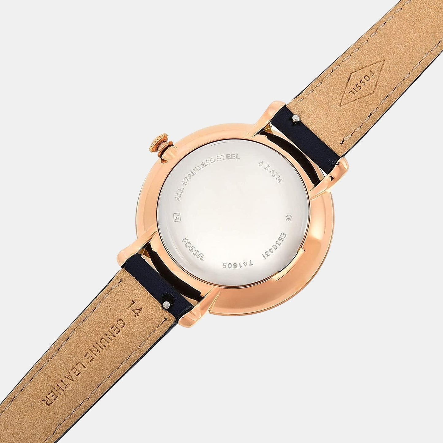 Jacqueline Women Quartz Silver Dial Analog Leather Watch ES3843I
