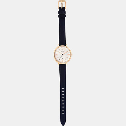Jacqueline Women Quartz Silver Dial Analog Leather Watch ES3843