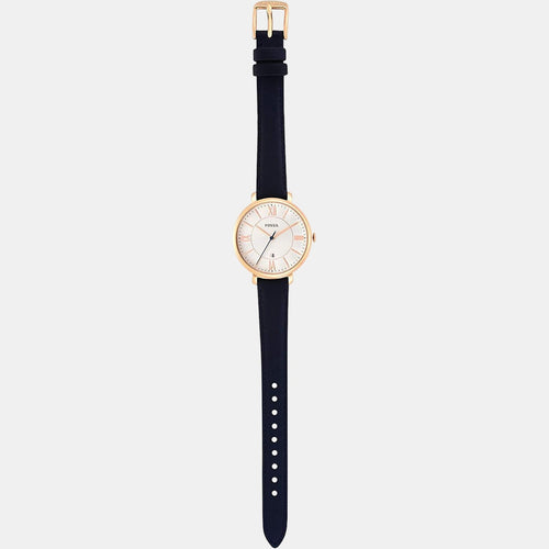 Jacqueline Women Quartz Silver Dial Analog Leather Watch ES3843
