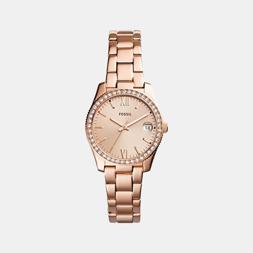 Scarlette Women Quartz Pink Dial Analog Stainless Steel Watch ES4318