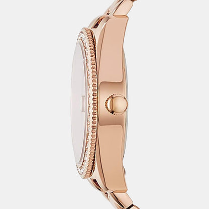 Scarlette Women Quartz Pink Dial Analog Stainless Steel Watch ES4318