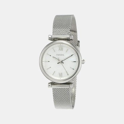 Carlie Women Quartz White Dial Analog Mesh Watch ES4432