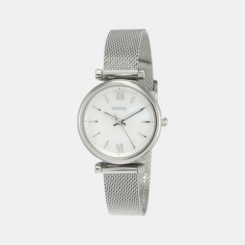 Carlie Women Quartz White Dial Analog Mesh Watch ES4432