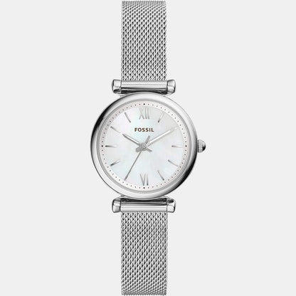 Carlie Women Quartz White Dial Analog Mesh Watch ES4432