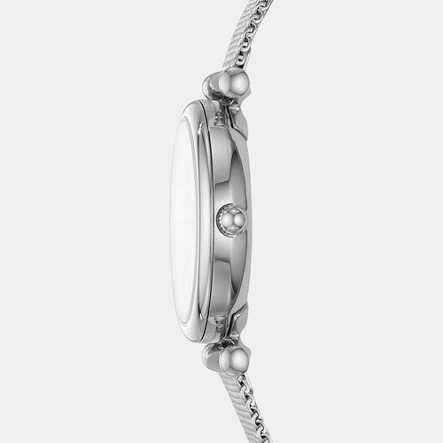 Carlie Women Quartz White Dial Analog Mesh Watch ES4432