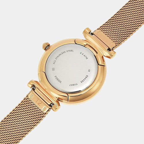 Carlie Women Quartz Mother Of Pearl Dial Analog Mesh Watch ES4433