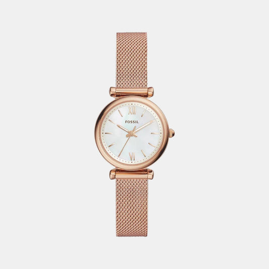 Carlie Women Quartz Mother Of Pearl Dial Analog Mesh Watch ES4433I