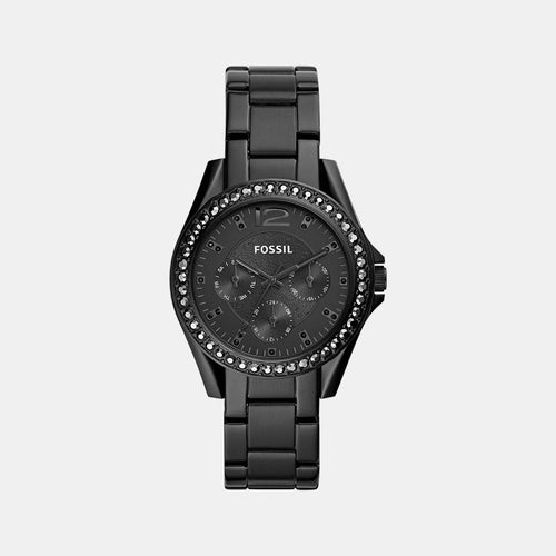 Riley Women Quartz Black Dial Multi-Function Stainless Steel Watch ES4519