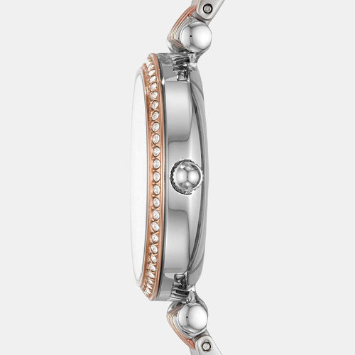 Carlie Women Quartz Mother Of Pearl Dial Analog Stainless Steel Watch ES4649