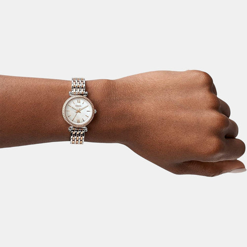 Carlie Women Quartz Mother Of Pearl Dial Analog Stainless Steel Watch ES4649