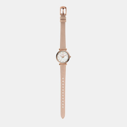 Carlie Women Quartz Mother Of Pearl Dial Analog Leather Watch ES4699