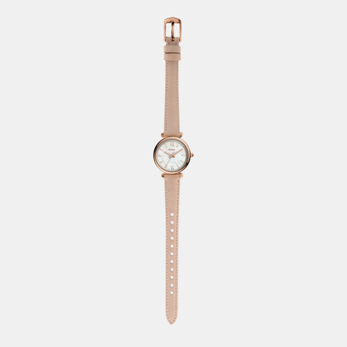 Carlie Women Quartz Mother Of Pearl Dial Analog Leather Watch ES4699