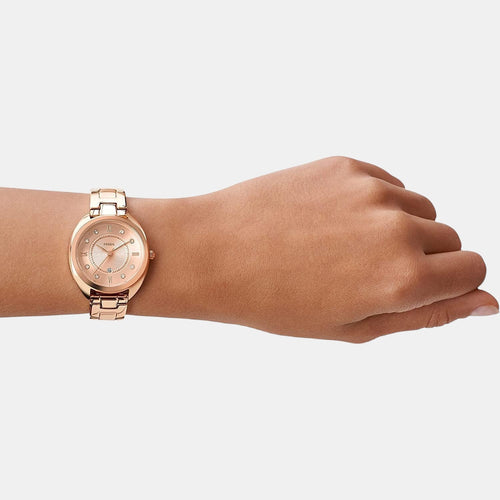 Gabby Women Quartz Pink Dial Analog Stainless Steel Watch ES5070
