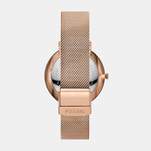 Jacqueline Women Quartz Pink Dial Chronograph Stainless Steel Watch ES5098