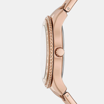 Stella Sport Women Quartz Pink Dial Multi-Function Stainless Steel Watch ES5106