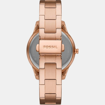 Stella Sport Women Quartz Brown Dial Multi-Function Stainless Steel Watch ES5109
