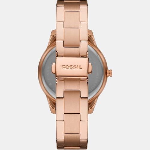 Stella Sport Women Quartz Brown Dial Multi-Function Stainless Steel Watch ES5109