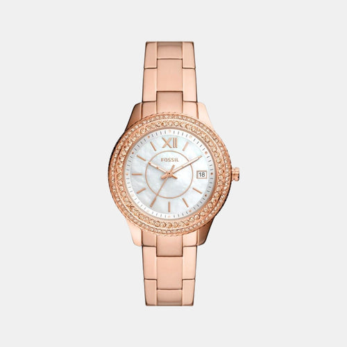 Stella Women Quartz Mother Of Pearl Dial Analog Stainless Steel Watch ES5131