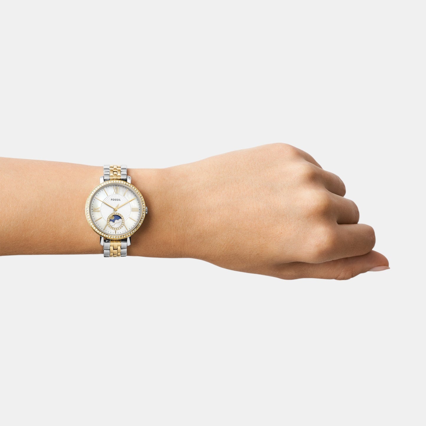 Jacqueline Women Quartz Mother Of Pearl Dial Multi-Function Stainless Steel Watch ES5166