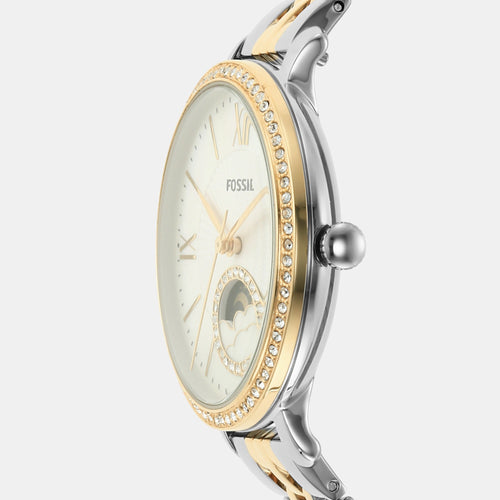 Jacqueline Women Quartz Mother Of Pearl Dial Multi-Function Stainless Steel Watch ES5166