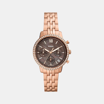Neutra Women Quartz Brown Dial Chronograph Stainless Steel Watch ES5218