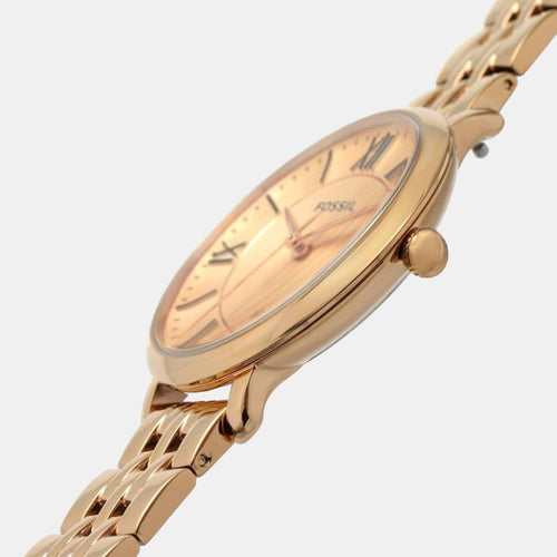 Jacqueline Women Quartz Pink Dial Analog Stainless Steel Watch ES5252SET