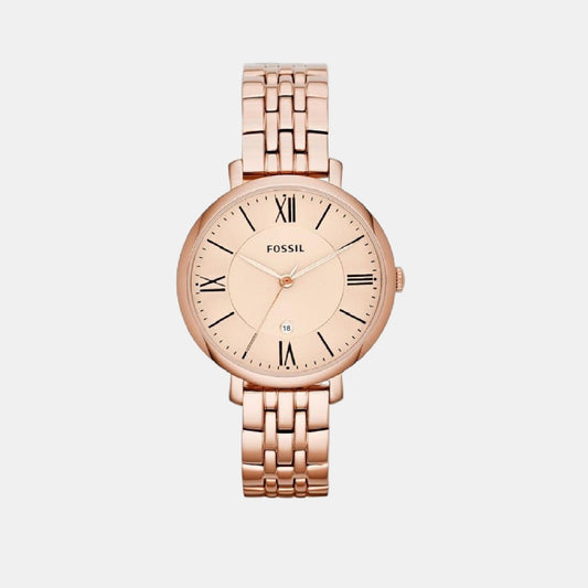 Jacqueline Women Quartz Pink Dial Analog Stainless Steel Watch ES5252SET