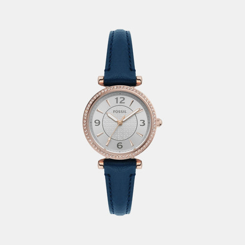 Carlie Women Quartz Silver Dial Analog Leather Watch ES5295