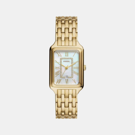 Raquel Women Quartz Mother Of Pearl Dial Analog Stainless Steel Watch ES5304