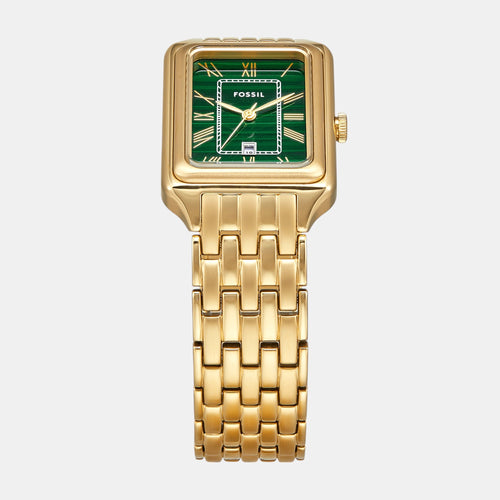 Raquel Women Quartz Green Dial Analog Stainless Steel Watch ES5341