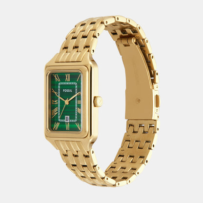Raquel Women Quartz Green Dial Analog Stainless Steel Watch ES5341