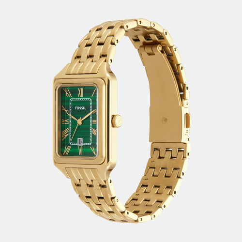 Raquel Women Quartz Green Dial Analog Stainless Steel Watch ES5341