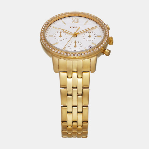 Neutra Women Quartz White Dial Chronograph Stainless Steel Watch ES5358